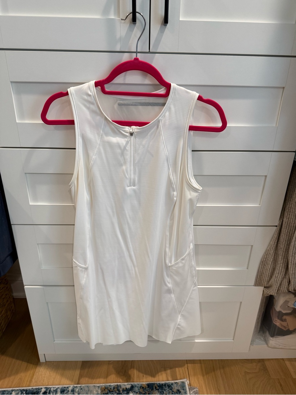 AthWhite Sleeveless Zip-Front Active Dress